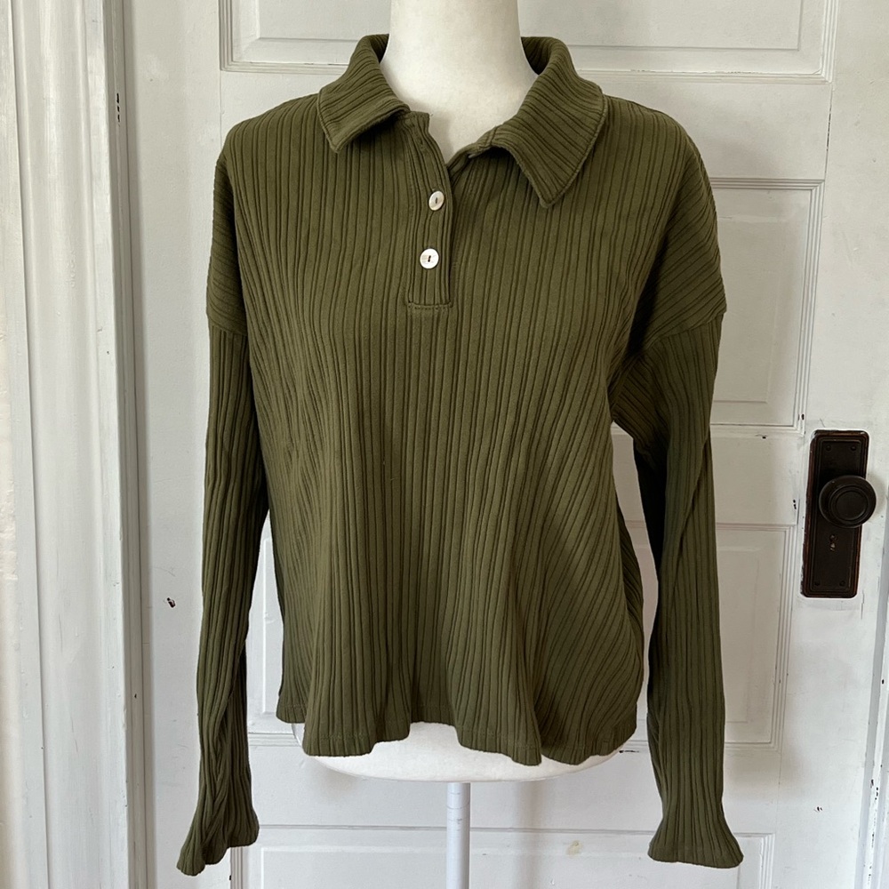 Madewell | Variegated Rib Boxy Polo Shirt